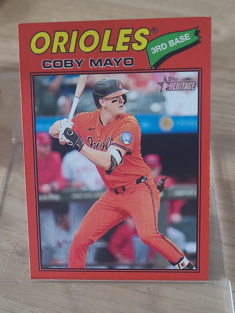 Topps Orioles Coby Mayo Red-2026 Topps Heritage Red Border